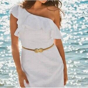 Lilly Pulitzer Size 10 Kipton Romper Resort White Pineapple Pucker Jacquard